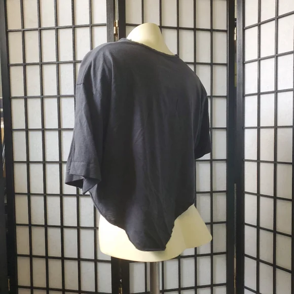 Vintage Santa Fe Speedway Custom Cropped Black Midriff T-shirt / Green on Black - Picture 4 of 15